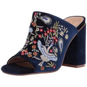 Nanette Lepore Velvet Mules NWOT